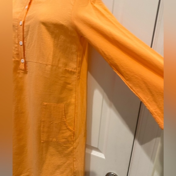Orange Button-Front Dress - Picture 3 of 7